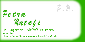 petra matefi business card